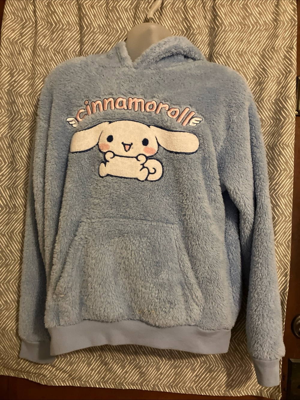 Cinnamoroll Sanrio Teddy Hoodie Large Fleece Sherpa Kawaii Hello Kitty Cartoon